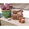 3.75" Tall Cast Aluminum Small Moon Bunny Indoor Outdoor Statue Antique Bronze Finish - Achla Designs: Garden Decor, Unique Animal Sculpture - 2 of 3
