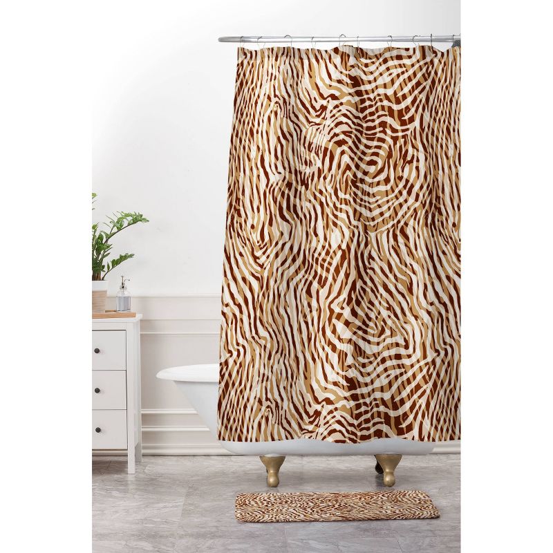 Deny Designs Marta Barragan Camarasa Waves Modern Wild Shower Curtain, 4 of 5