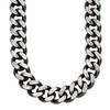 Chisel Stainless Steel Oxidized 13.75mm 24" Curb Chain Necklace - 2 of 4
