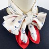 Wrapables Satin Neckerchief Square Scarf 26.5 x 26.5 Inches, Floral Hearts - 3 of 4