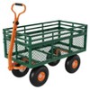 Heavy Duty Steel Garden Cart – 500-1200 lbs Capacity, 10" All-Terrain Wheels, Removable Mesh Sides, 180° Rotating Handle – Utility Wagon - 3 of 4