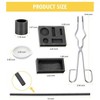 7 Pieces Graphite Torch Melting Casting Kit Including 2 Graphite Mold,2 Graphite Crucibles,2 Graphite Rods,1 Tong for Melt - 2 of 4