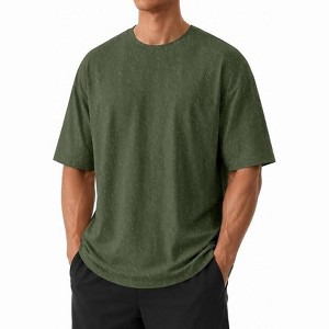 COOFANDY Mens Oversized T Shirt Loose Fit Short Sleeve Acid Washed