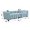 Modern 3-Seater Modular Sofa for Living Room, Upholstered Space-Saving Sofa, Couch with Metal Legs and Velvet Cover Pillows-Baofuwish - 4 of 4