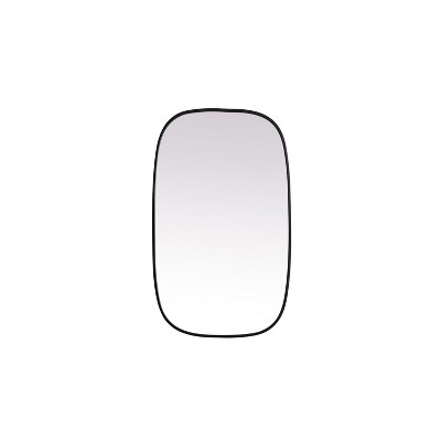 Elegant Lighting Metal Frame Oval Mirror 24x40 Inch in Black