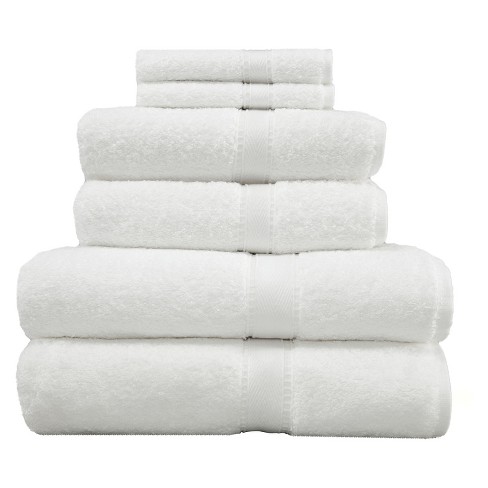 Linum Home Textiles Terry 6-Piece Towel Combination Set White