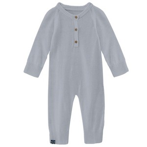 Boy's Kids' Bamboo Knitted Henley Romper - KICKEE - 1 of 1
