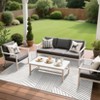 Modern Geometric Area Rug Washable Rug with Non Slip Rubber Backing Soft Non Shedding Carpet, Indoor Low Pile Thin Foldable Mat - 4 of 4