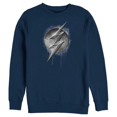 Men's Zack Snyder Justice League The Flash Silver Logo Sweatshirt ...