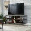 Sauder Market Commons TV Stand for TVs up to 60" Walnut: Mid-Century Modern, Metal Frame, Laminate Surface - 2 of 4
