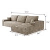 VASIP 107"Cloud Sectional Couch with L-Shape Chaise,Modern Modular Sofa with Deep Seat,Plush Corduroy ,for Living Room, Bedroom, No Assembly - 2 of 4