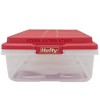 Hefty Hi-Rise 63qt Storage - Clear Base with Red Lid/Handles & Gold Foil: Stackable Lidded Utility Totes, Built-In Handles - image 3 of 4