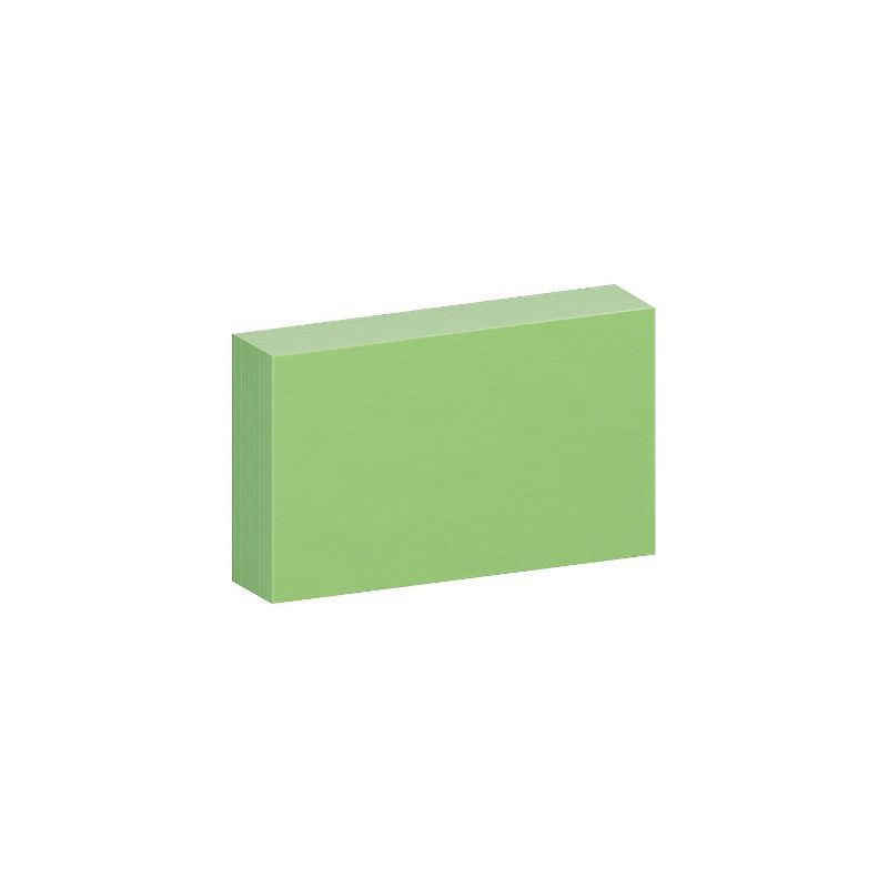 Oxford Unruled Index Cards 3 x 5 Green 100/Pack 7320GRE, 2 of 4