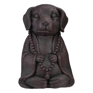Northlight 17" Dark Gray Meditating Buddha Dog Outdoor Garden Statue - 1 of 4
