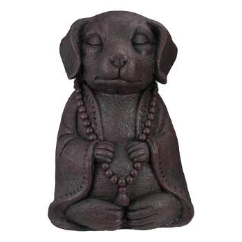 Northlight 17" Dark Gray Meditating Buddha Dog Outdoor Garden Statue