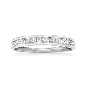 Ross-Simons 0.25 ct. t.w. Diamond Wedding Ring in 14kt White Gold - 1 of 4