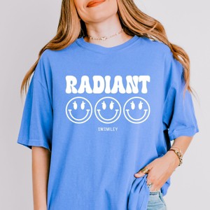 Simply Sage Market S.W.Smiley Radiant Groovy Outline Garment Dyed Tee - 1 of 4