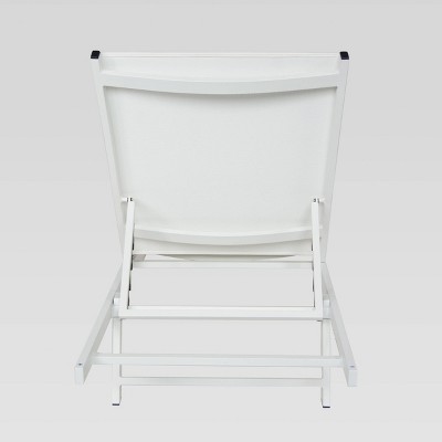 Salton White Aluminum Adjustable Outdoor Chaise Lounge
