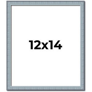 PosterPalooza | Textured Blue Picture Frame - UV Acrylic, Foam Board Backing, Hanging Hardware - 1 of 4
