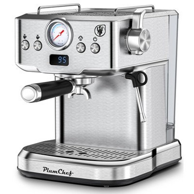 YOOCOZZ 20 Bar Espresso Machine, Milk Frother, ESE Pod Support, Visual Temp Pressure Display, Single Double Shot
