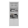 Gulches 4-Tier Wine Cabinet with Glass Holder and 10 Bottle Cubbies - 3 of 4