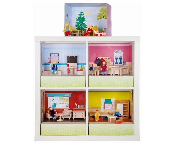 Rulke Puppenhaus Im Regal Doll House Modular Play Set - Living Room