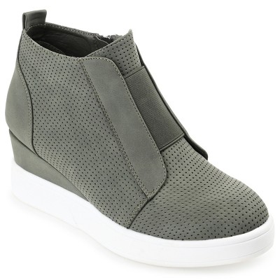 Journee Women's Clara Medium and Wide Width Wedge Sneakers