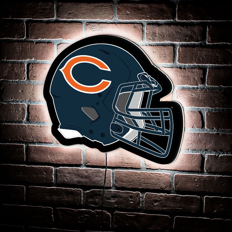 Evergreen Ultra-Thin Edgelight LED Wall Decor, Helmet, Chicago Bears- 19.5 x 15 Inches Made In USA, 2 of 6
