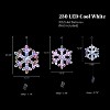 LuxenHome 3-Piece Snowflake Holiday Decoration Set with Battery-Operated Lights Clear - 3 of 4