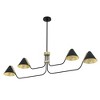 Hunter Fans 38.5" Grove Isle Ceiling Light Matte Black Finish - Modern Minimalist Chandelier with 4 Bulb Capacity - 3 of 4