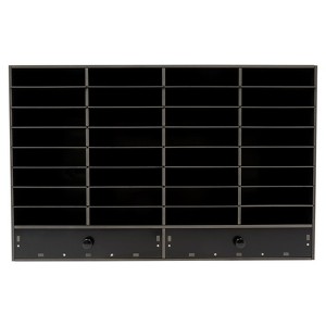 YIYIBYUS Adjustable Literature File Organizer, 32 Compartment with 2 Drawers, Black - 1 of 4