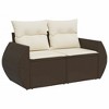 vidaXL Garden Sofa Set Brown and Cream White - 4 of 4