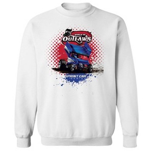 Woo Men's Sprint Car Series Dotted Starburst Long Sleeve Graphic Cotton Pullover Sweatshirt - 1 of 4