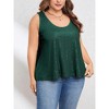 Sequin Tops Plus Size Glitter Tank Top Sleeveless Sparkle Shimmer Shirt Tops Camisole Vest - 4 of 4