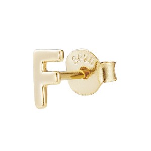 Adornia 14k Gold Vermeil .925 Sterling Silver Single Initial Stud Earring - 1 of 2