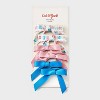 Girls' 6pk Ribbon Bow Hair Clip Set - Cat & Jack™ Pink/Blue - 2 of 4