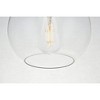 Elegant Lighting Baxter 1 Light Black Flush Mount With Clear Glass - 3 of 4