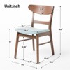 NicBex  Set of 2 Modern Retro Solid Wood Dining Chair,Upholstered Armless Chairs with Mid-Century Design for Kitchen,Living Room - 3 of 4