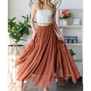 Women's Chiffon Silk Skirt - Oli & Hali - 1 of 4