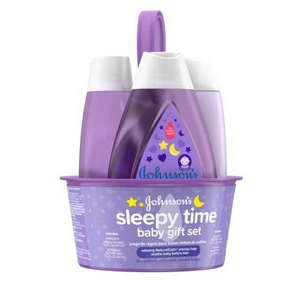 Johnson&#39;s Sleepy Time Bedtime Baby Gift Set Includes Baby Bath Shampoo, Wash &#38; Body Lotion - 3ct_0