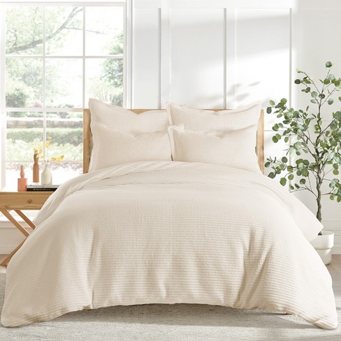 Cloud Waffle Cream Twin Comforter Set - Levtex Home : Target