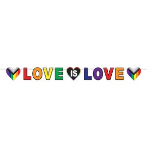 Beistle Love Is Love Streamer, 6.25" x 7', (2/Pkg) Multicolored - 1 of 4