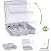 LunaLulinlk Utensil Holder with Lid, Plastic Silverware Tray for Kitchen Drawer Organizer, 5 Compartments, Flatware Organizer, Tableware Storage - 2 of 4