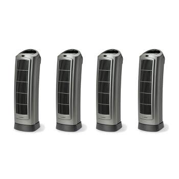 Lasko 1500W Portable Oscillating Ceramic Heater Tower w/ Digital Display, 4 Pack