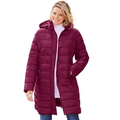 Plus size packable puffer coats best sale