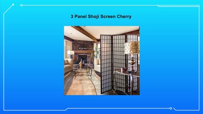 Natural Wood Shoji 3-Panel Folding Room Divider