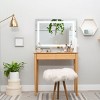 GlasFlength Decorative Wall Mirrors Wall Art Rectangle Mirror Vanity Mirror Accent Mirror Metal Frame Mirror for Living Room, Clear, 31.5"*1"*23.5" - 3 of 4