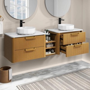 72 In Floating Bathroom Vanity Wall Mounted Vanity Storage Cabinet For Bathroom - 1 of 4