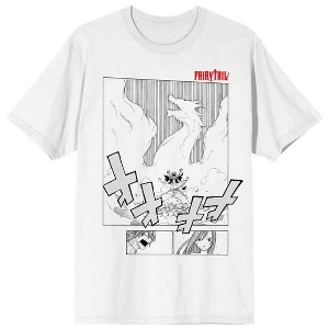 FAIRY TAIL - MANGA Natsu Dragneel Dragon Force Manga Art Men's White Short Sleeve Tee - 1 of 3