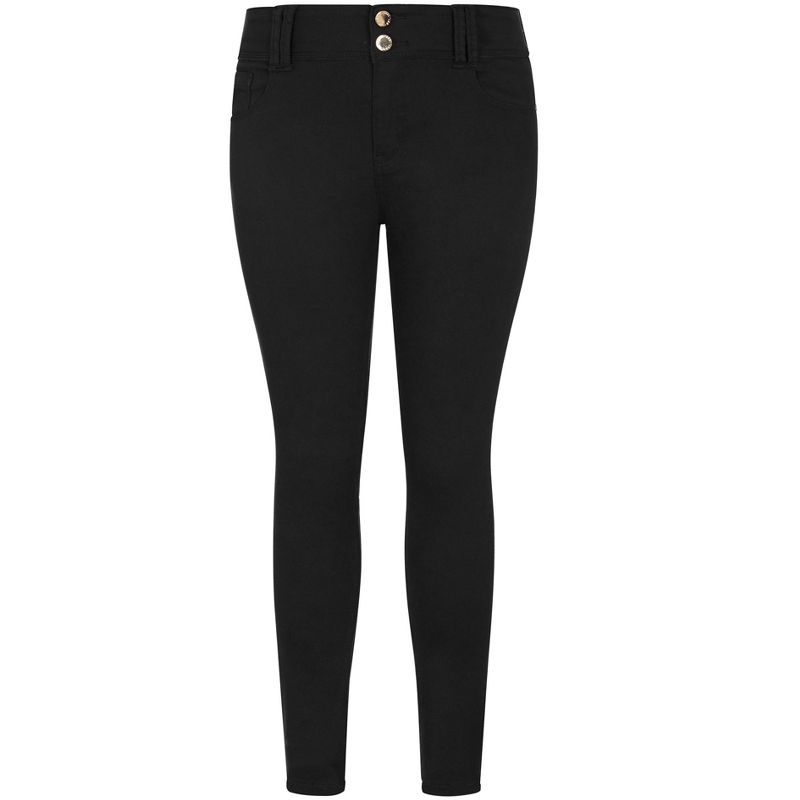 Women's Plus Size Asha Regular Skinny Jean - black | CITY CHIC, 3 of 5